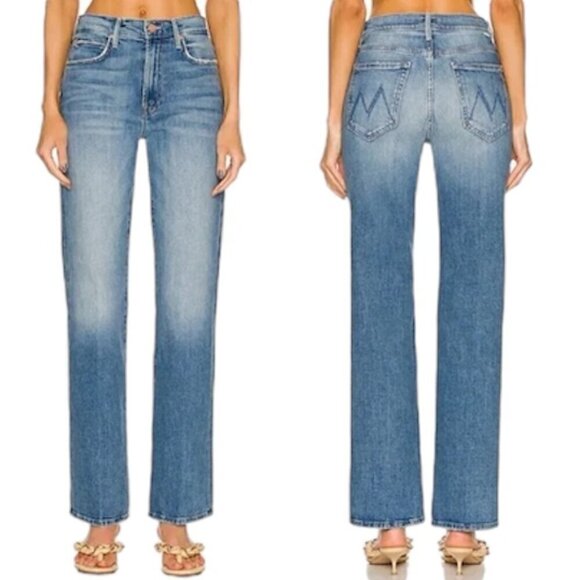 MOTHER Jeans Women's Size 25 Blue The Kick It Scenic Route Wash High Waisted - Picture 3 of 11